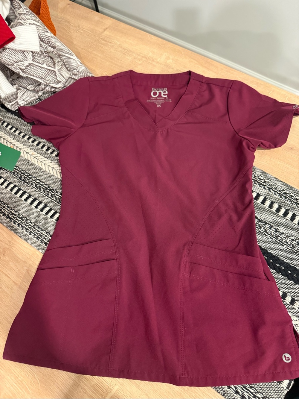 Barco Uniforms Women's V-Neck Scrub Set - Wine
